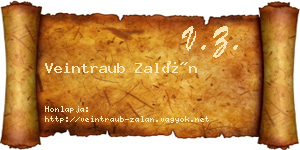 Veintraub Zalán névjegykártya